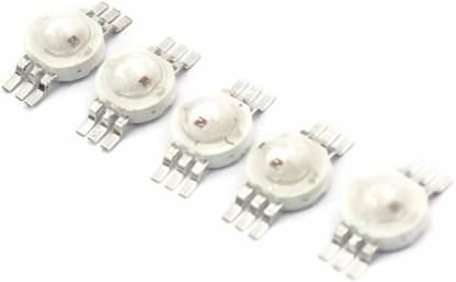 Electronic Spices Pack of 20 High Power Led Chip 3W RGB 6 pins (300mA-350mA for Each Color 3 Watt) Multicolor Super Bright Intensity COB Light Emitter Components Diode 3 W Bulb Lamp Beads DIY Lighting Light Electronic Hobby Kit