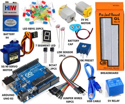 DENGINEERS Arduino UNO R3 (BASIC) Genuine project kit for DIY, college ,arduino projects Electronic Components Electronic Hobby Kit