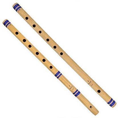 Whitewhale Indian Bansuri Bamboo Flute Set - Includes 2 Flutes: Fipple & Transverse - Indian Musical Instruments for Professional Use - 22 Inch Bamboo Flute