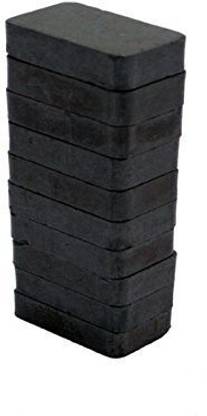 pullox Rectangular 40 x 25 x 10 mm Ferrite, 10 nos (Black) Multipurpose Office Magnets Pack of 10