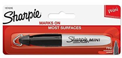 Sharpie Mini Permanent Marker Black Keychain, Black
