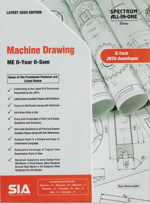 Machine Drawing B.Tech II-Year II-Sem (Mechanical Engineering) (JNTU-Anantapur) Latest 2020 Edition