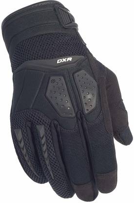 Cortech Men's DXR Textile/Leather Motorcycle Gloves (Black/Red, X-Large) Riding Gloves