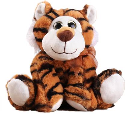 My Baby Excels Sitting Tiger Plush with Side Bow 23 cm  - 23 cm