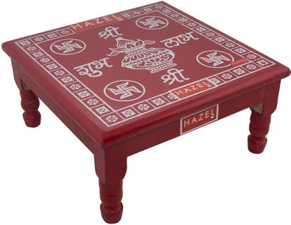 HAZEL Wooden Pooja Chowki