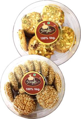 Singla Nutty Butty Cookies 300g, Til Cookies Biscuits 300g combo pack of 2 (2 * 300g) Cookies Biscuit