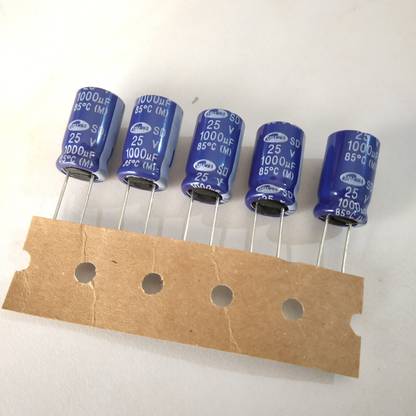 WizAps 1000 Micro farad Capacitor- (5 Pieces) Electronic Components Electronic Hobby Kit