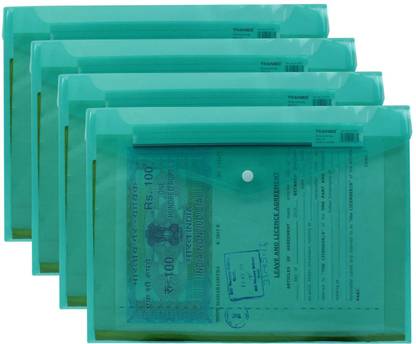 TRANBO Plastic Button Folder