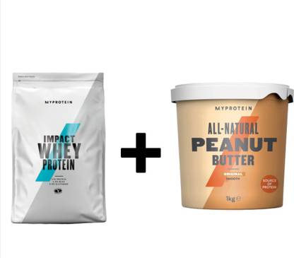 Myprotein Impact Whey Protein, Chocolate Smooth & Peanut Butter Natural, Smooth Combo