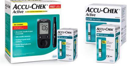 ACCU-CHEK Active Meter With 160 Strips Glucometer