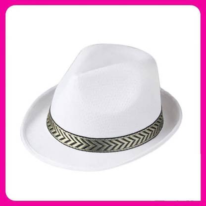 Wanna Party Fedora Hat (White)
