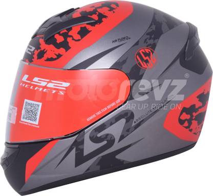 LS2 FF 352 Air Flow Matt Black Red Full Face Helmet With Mercury Visor Motorbike Helmet