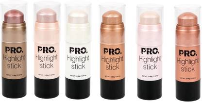 GLOWY Shimmer Cream Bronzer pro highlighter stick combo Highlighter