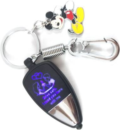 SHOKY LOOKS Drive safe Couple design multi color lighting with mini mickey mouse Key Chain