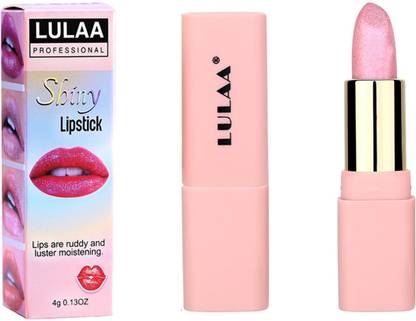 LULAA Pearl Pink Glitter Waterproof Lipstick Long Lasting