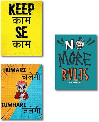 BAASHAH Set of 3 Fridge Magnets - Humour Funny (Multicolor) Fridge Magnet Pack of 3