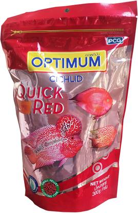 Optimum Happy Fins Cichlid Quick Red Fish Food 0.3 kg Dry Adult Fish Food