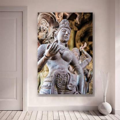 3D Statue Stone Walls Stock HD Painting Poster Wall Art Poster For Wall Print Pictures For Living Room Modern Home Decoration Without Frame (48 INCH X24 INCH) Paper Print