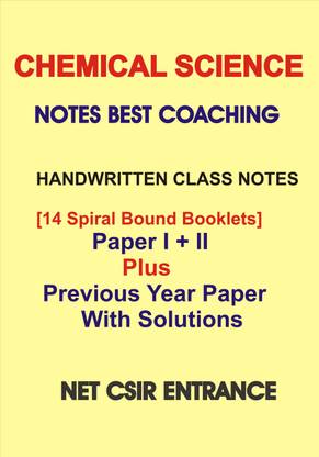 Chemical Sciences Class Notes Career Endeavour Full Set UGC NET CSIR