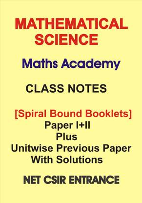 Mathematics Full Set Studymaterial Plus Unitwise Previous Paper Delhi Maths Academy CSIR NET