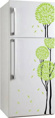 VCREATE DECOR 58 cm Green Tree Fridge Removable Sticker