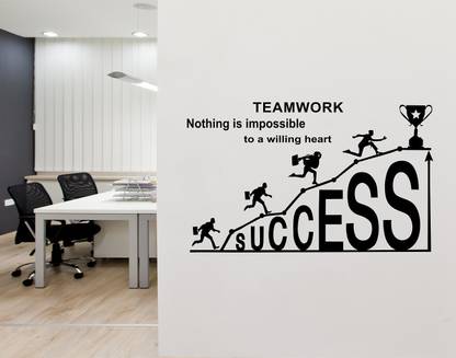 Wallzone Team Work Quotes Large Vinyl Wallsticker