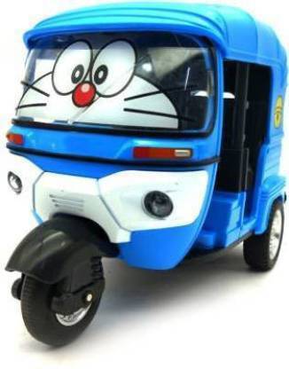 Jippco Cartoon Character Auto Rickshaw Toy with Light & Sound Effects for Kids