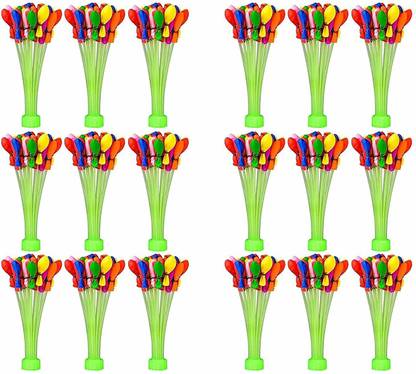 Crazycute Solid Holi Magic Water Balloons Non Toxic (6 Pack - 666 Balloon) ( Total - 18 Sticks ) Balloon