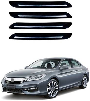 XZRTZ Car Bumper Protector Guard with Single Chrome Strip Chrome for Car 4Pcs - BlackA19 Car Beading Roll For Bumper, Grill and Garnish Cover, Window