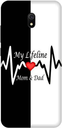 SSMORYA Back Cover for Redmi 8A Mom Dad love Printed Back Cover