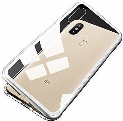 Addindia Bumper Case for Xiaomi Redmi Note 5 Pro Magnetic Metal Frame With Only Back Tempered Glass Case Cover