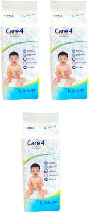 Care 4 Care4 Baby Diaper Large 40pcs - 3 Packs Combo - L