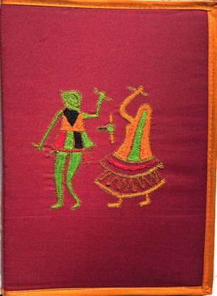 F4RS COLLECTIONS COTTON EMBROIDERED FILE FOLDER WITH ZIP FILE FOLDER WITH ZIP