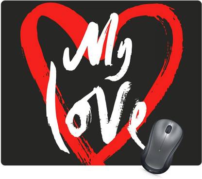 गोल्डन फेदर Anti Skid My Love Design Printed Designer Mouse pad for laptops and Computers Gaming Mousepad 170 माउस पैड