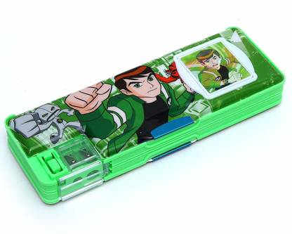 A 1 Top BEN 10 PENCIL BOX Ben 10 Calculator pencil box with sharpener pencil box Art Plastic Pencil Boxes