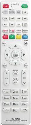 LipiWorld HL-1340E Intelligent Learning Type Universal Remote Works with , Set-Top Box & DVD Player All Smart Tv Remote Controller
