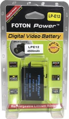 FOTON POWER LP-E12 (4500 mAh)  for Canon EOS M M2 EOS-100D EOS 1000D M50 M10 Camera  Battery