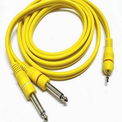 techut Mono Audio Cable 1.8 m 3.5mm Male To Two 6.35mm Mono Male Stereo Audio Y Splitter Cable