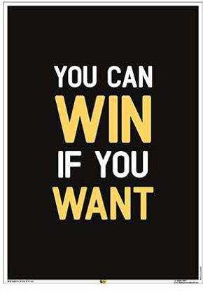 Mr. SAFE You Can Win If You Want In Hard Plastic Laminated A2 (18 inch X 24 inch) Emergency Sign