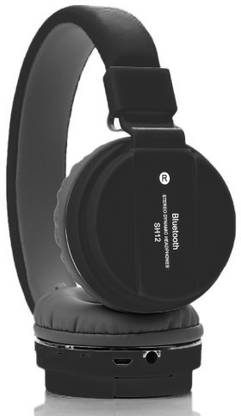 play run BT Headphone FM and SD Card Slot with Music Calling (Black ) Bluetooth