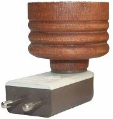 FStyler Electric New Wooden Kapoordani cum Aroma Oil Diffuser For Fragrance And Ambience|Direct Plug-In Incense Burner/Kapoor Dani|Sturdy High Quality Plug For Better Support Wooden Incense Holder (Brown) Steel, Plastic, Wooden Incense Holder Set
