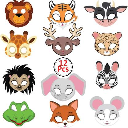 Party Propz Animal Eye Mask 12 Pieces For Jungle Birthday Theme Decoration Party Mask Price In India Buy Party Propz Animal Eye Mask 12 Pieces For Jungle Birthday Theme Decoration Party