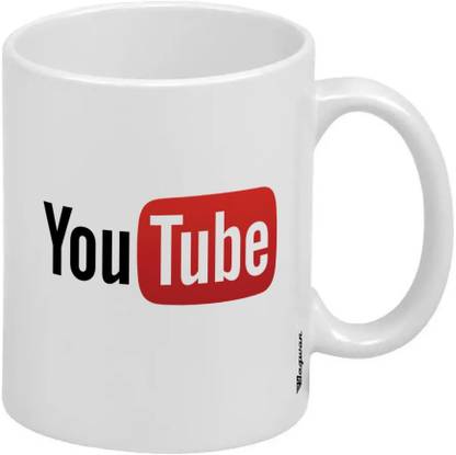 Wagwan YouTube Logo White Coffee Gifts for Boyfriend Girlfriend Ceramic Coffee Mug