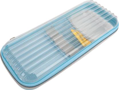 QIPS TRANSPARENT TRANSPARENT Art Plastic Pencil Box