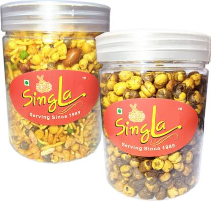 Singla Hing channa 200g navaratan mixture 200g (Combo pack of 2 *200g) (400g , Pack of 2)