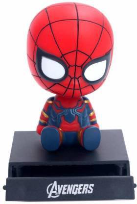 INFISPACE Spiderman Big Bobble Head - Action Figure with Mobile Holder for Car Dashboard and Office Desk