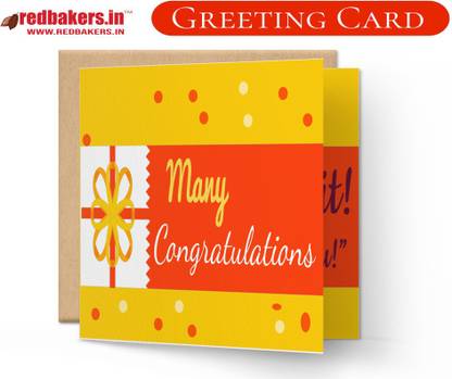 redbakers.in Many Congratulations Greeting Card Greeting Card