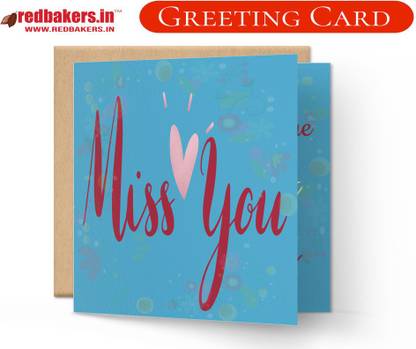 redbakers.in I miss You my Love Greeting Card Greeting Card