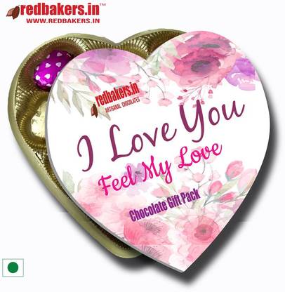redbakers.in Feel my Love 11 Chocolates Heart Gift Pack Truffles