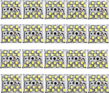 TopSoil 12 Watt MCPCB Pack Of 20 LED Bulb Raw Material MCPCB Only Light Electronic Hobby Kit